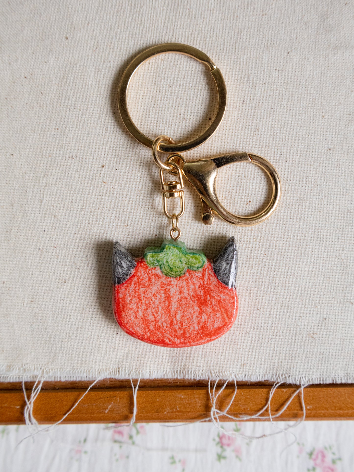 Cute tomato cosplay keychain